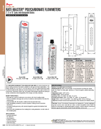 Thumbnail of document Brochure - RM Rate-Master Polycarbonate Flowmeter